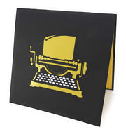 Typewriter "Happy Birthday!" Message Pop Up Card