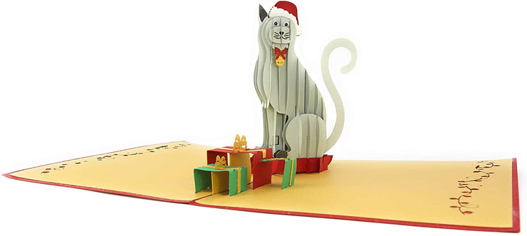 Holiday Cat Pop Up Card