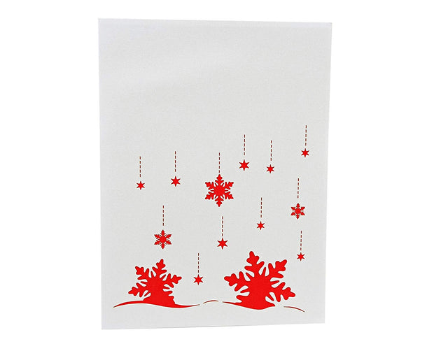 Winter Snowflake Flurry Pop Up Card