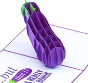 Naughty Eggplant Pop Up Card