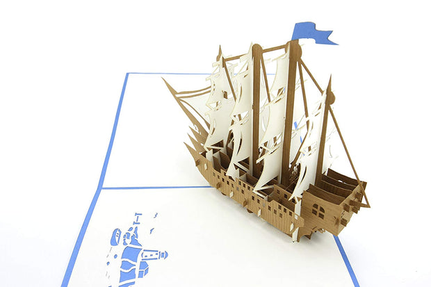 Sailboat Tall Ship Pop Up Card