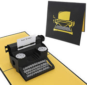 Typewriter "Happy Birthday!" Message Pop Up Card