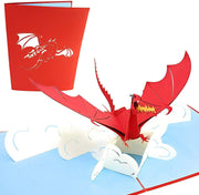 Red Flying Dragon Pop Up Card