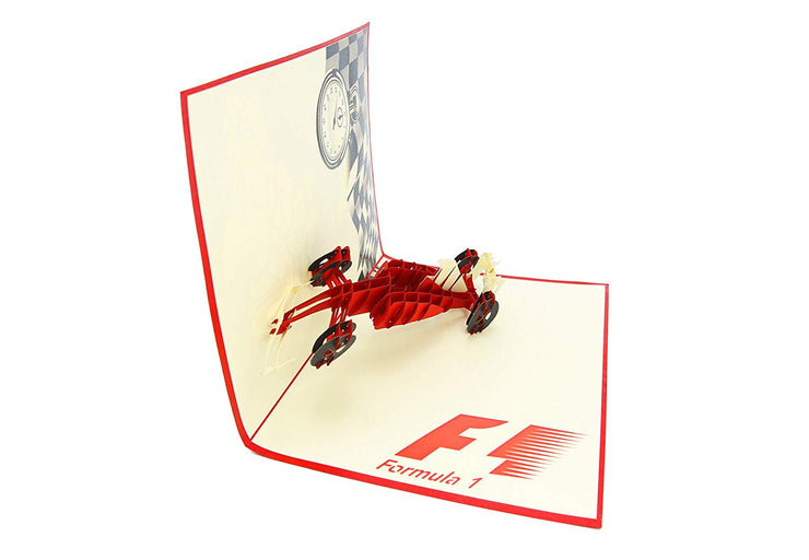 Formula One Car Pop Up Card