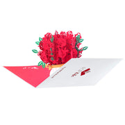 Red Roses Pop Up Card