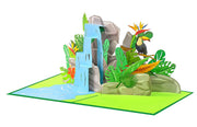 Tropical Waterfall Pop Up Card