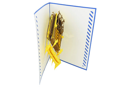 Bulldozer Pop Up Card