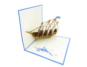 Sailboat Tall Ship Pop Up Card