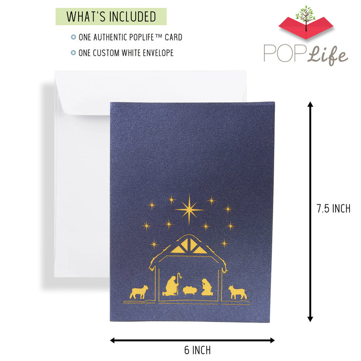 Nativity Manger, Birth of Jesus Pop Up Card