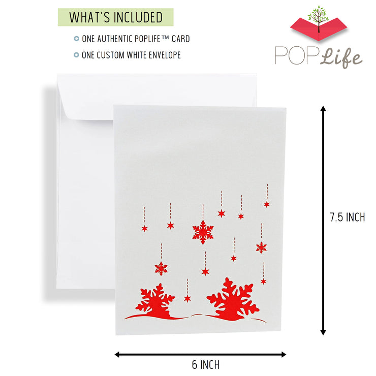 Winter Snowflake Flurry Pop Up Card