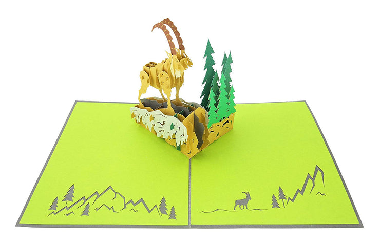 Mountain Goat Pop up Card