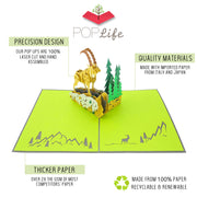 Mountain Goat Pop up Card