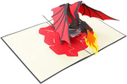 PopLife Pop-Up card features mythical creature fire-breathing dragon 