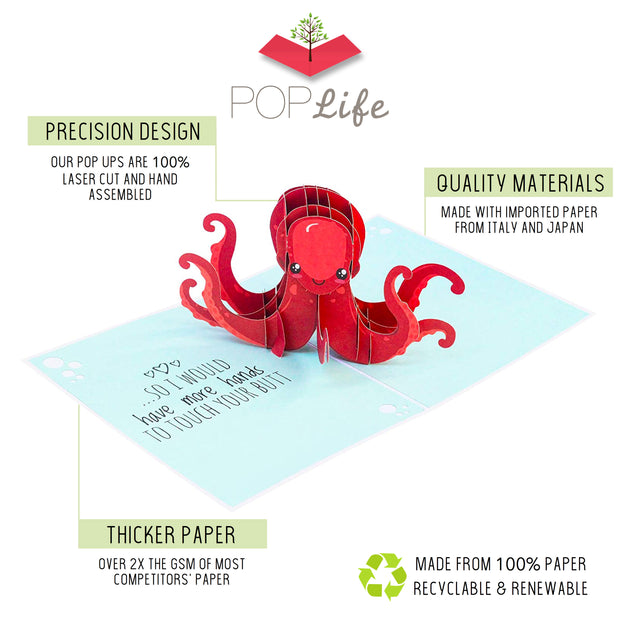 Naughty Octopus Pop Up Card