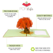 Orange Maple Tree Pop Up Card