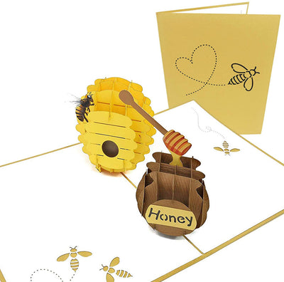 Beehive and Honeypot Pop Up Card