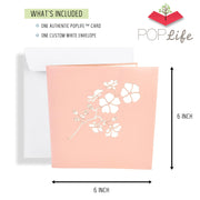 Card measures 6 inches tall and 6 inches wide