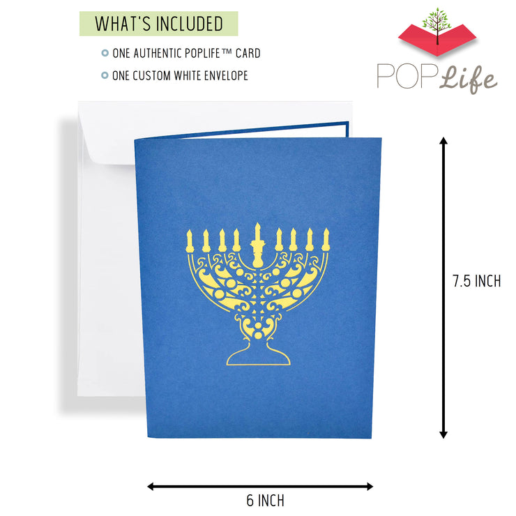 Hanukkah Menorah Pop Up Card