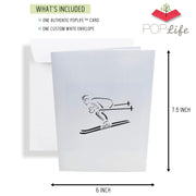 Mountain Skier Pop Up Card