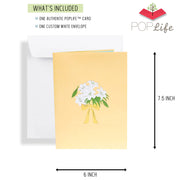 White Lily Bouquet Pop Up Card