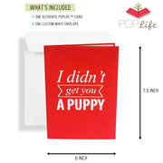 Funny Puppy Pop Up Card - GivePop, $1 donated to the Humane Society