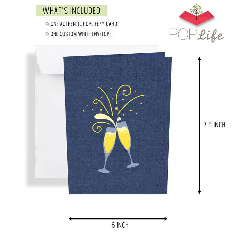 Champagne Cheers Pop Up Card