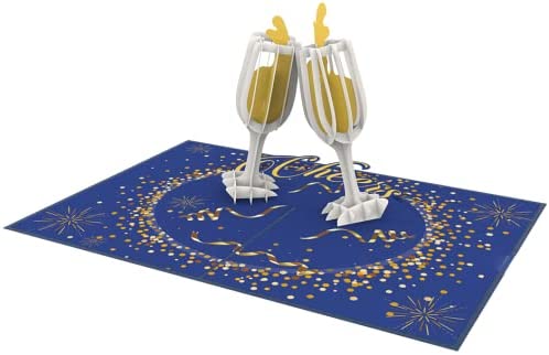 Champagne Cheers Pop Up Card