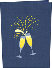 Champagne Cheers Pop Up Card