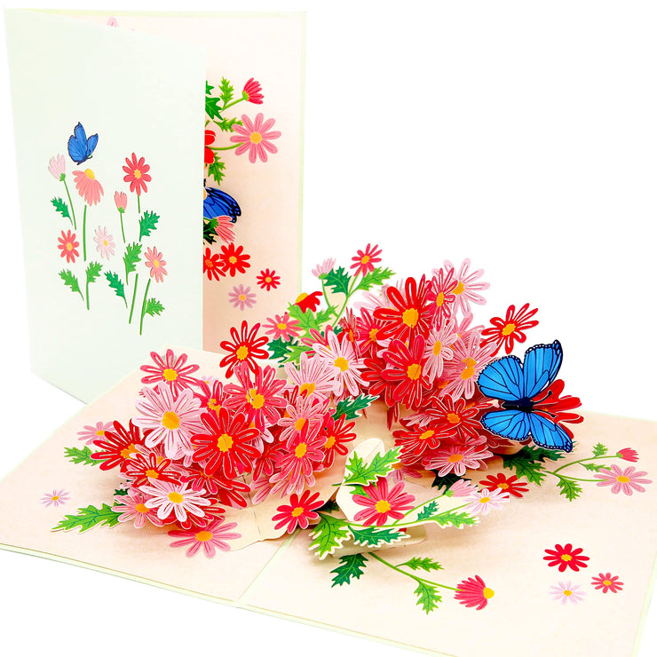 Lovepop Butterfly Paper Flower Bouquet, 3D Pop Up Paper Flowers, Birthday  Pop Up Card, Card for Mom, Card for Wife, Anniversary Pop Up Card, 3D Paper  Flower Bouquet 