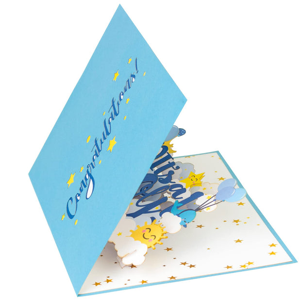 "Congratulations It's a Boy!" Pop Up Card