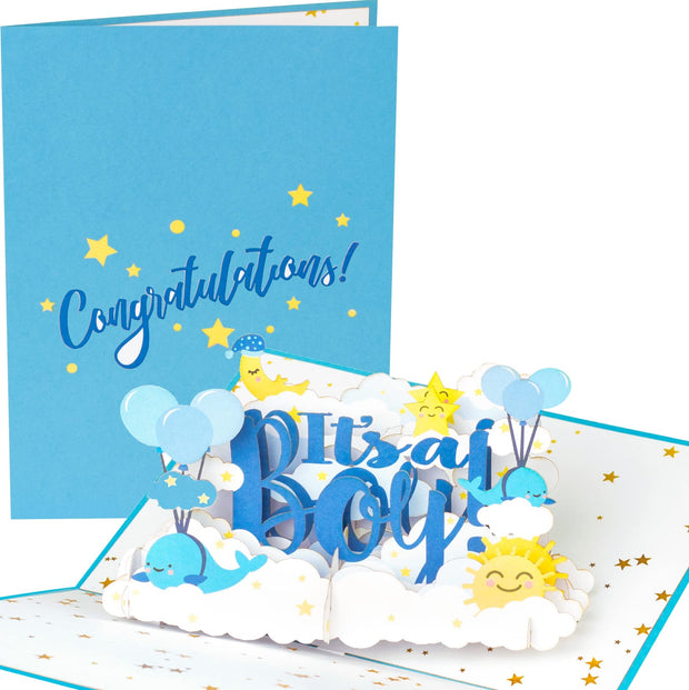 "Congratulations It's a Boy!" Pop Up Card