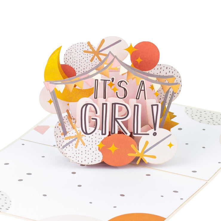 "Congratulations It's a Girl!" Pop Up Card