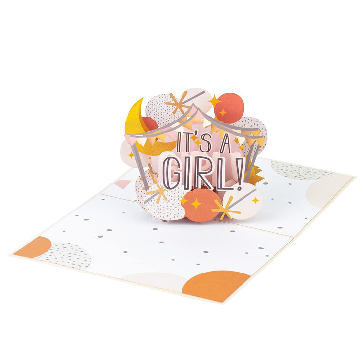 "Congratulations It's a Girl!" Pop Up Card