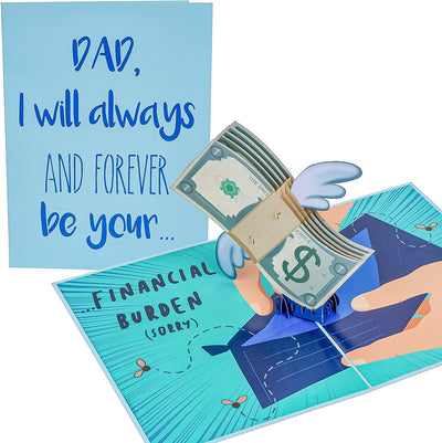 Dad's Financial Burden Pop Up Card