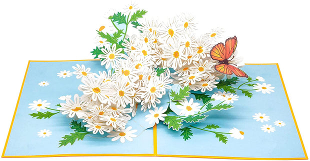 Daisy Flowers Pop Up Card