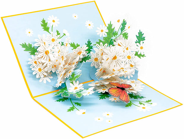 Daisy Flowers Pop Up Card