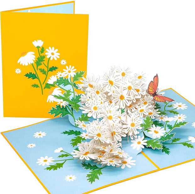 Daisy Flowers Pop Up Card