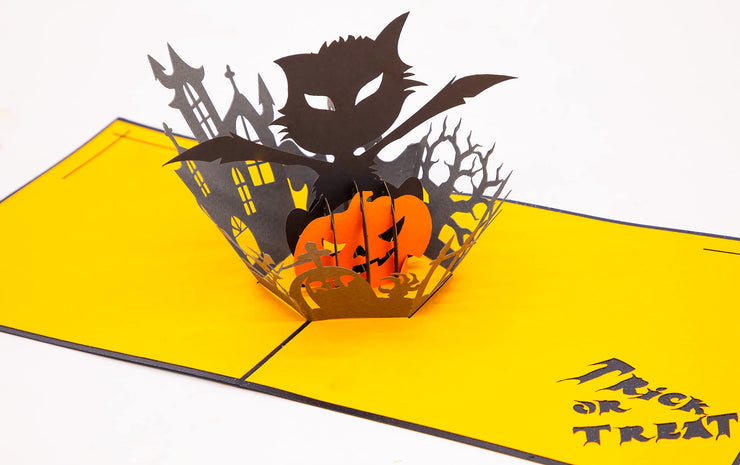 Evil Bat Halloween Pop Up Card