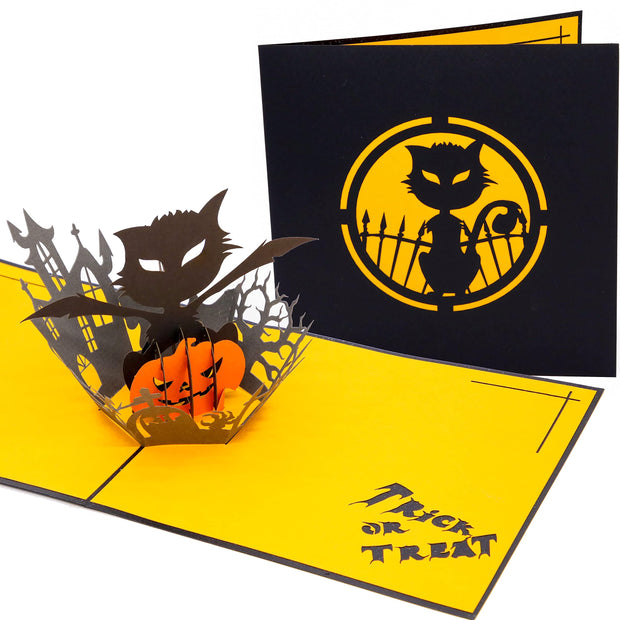 Evil Bat Halloween Pop Up Card