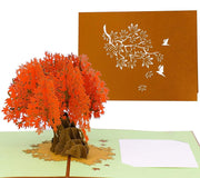 Orange Maple Tree Pop Up Card