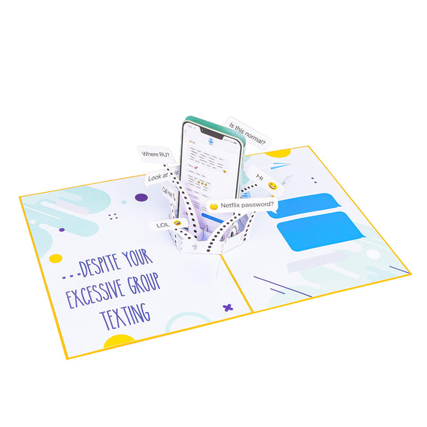Funny Group Texting Pop Up Card