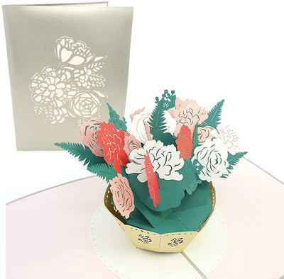 Flower Basket Pop Up Card