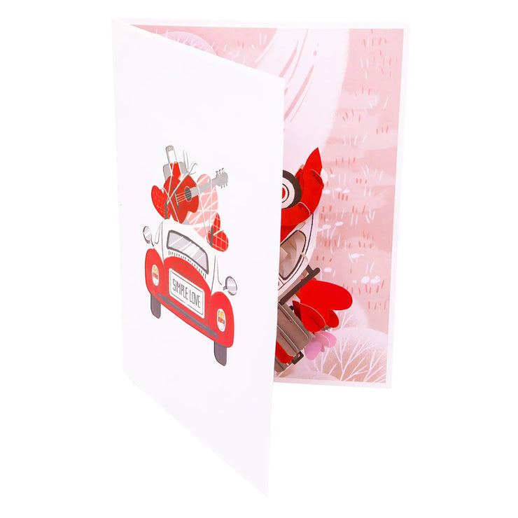 Love Bug Car Pop Up Card
