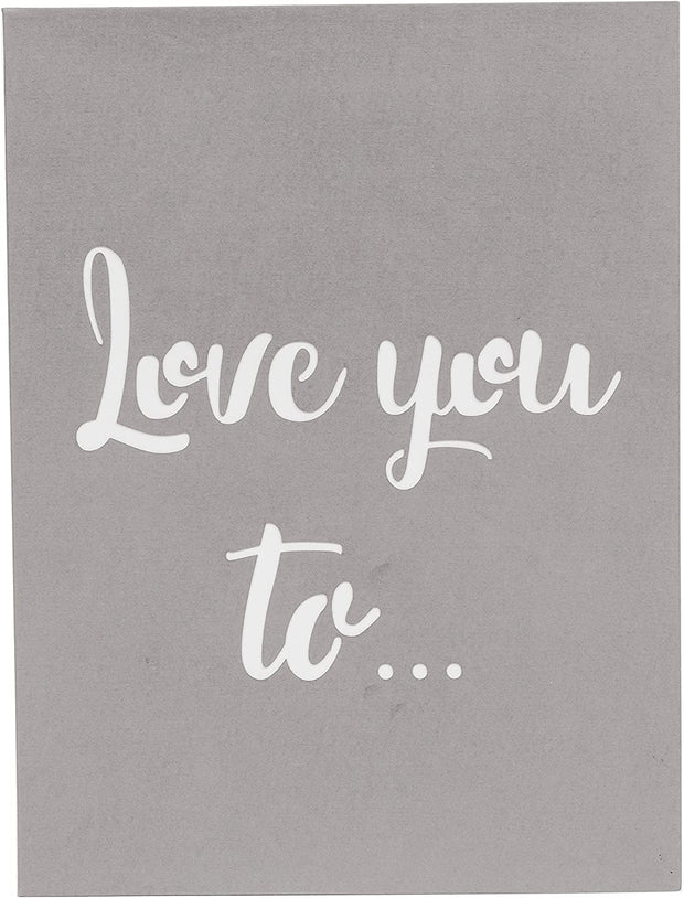 Love You to Infinity Pop Up Card