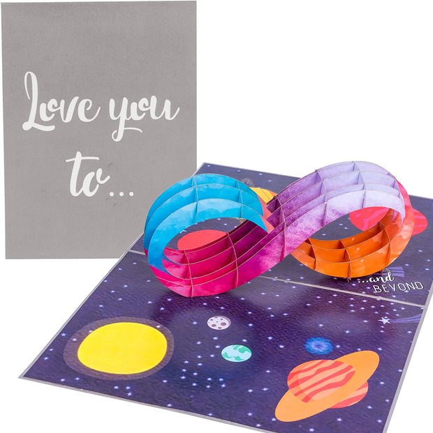Love You to Infinity Pop Up Card