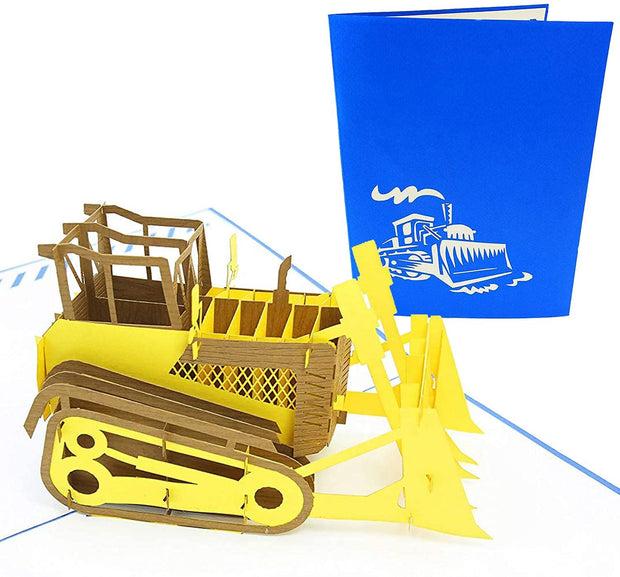 Bulldozer Pop Up Card