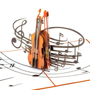 Violin Musical Instrument Pop Up Card