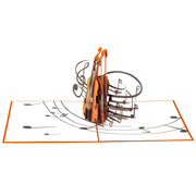 Violin Musical Instrument Pop Up Card