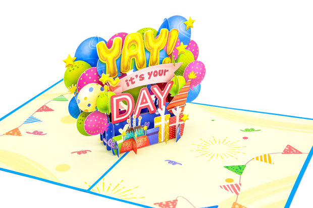 "Yay It's Your Day" Pop Up Card