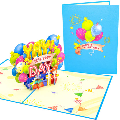 "Yay It's Your Day" Pop Up Card